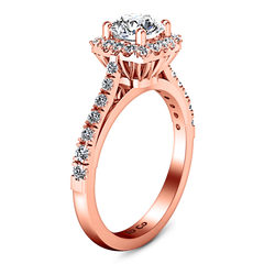 Halo Engagement Ring Mallory 14K Rose Gold