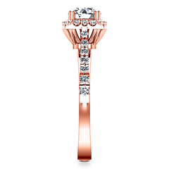 Halo Engagement Ring Mallory 14K Rose Gold