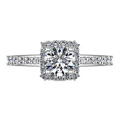 Halo Engagement Ring Mallory 14K White Gold