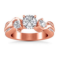 Three Stone Engagement Ring Cosette 14K Rose Gold