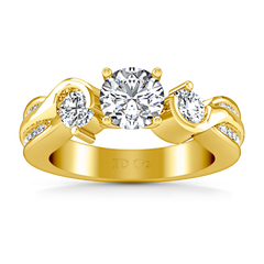 Three Stone Engagement Ring Cosette 14K Yellow Gold