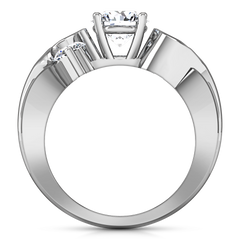 Three Stone Engagement Ring Cosette 14K White Gold