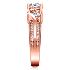 Three Stone Engagement Ring Cosette 14K Rose Gold