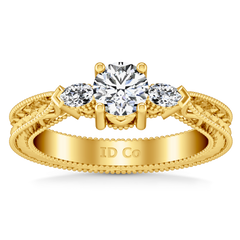 Three Stone Engagement Ring Haven 14K Yellow Gold