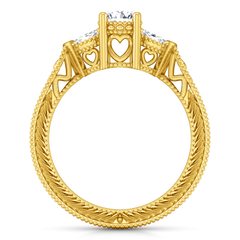 Three Stone Engagement Ring Haven 14K Yellow Gold