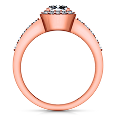 Halo Engagement Ring Eve 14K Rose Gold