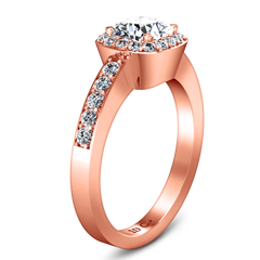 Halo Engagement Ring Eve 14K Rose Gold