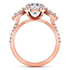 Halo Engagement Ring Summer 14K Rose Gold