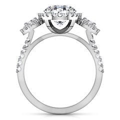 Halo Engagement Ring Summer 14K White Gold