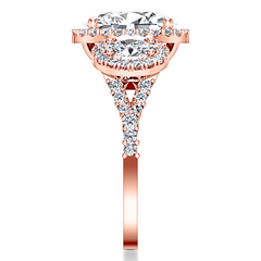 Halo Engagement Ring Summer 14K Rose Gold