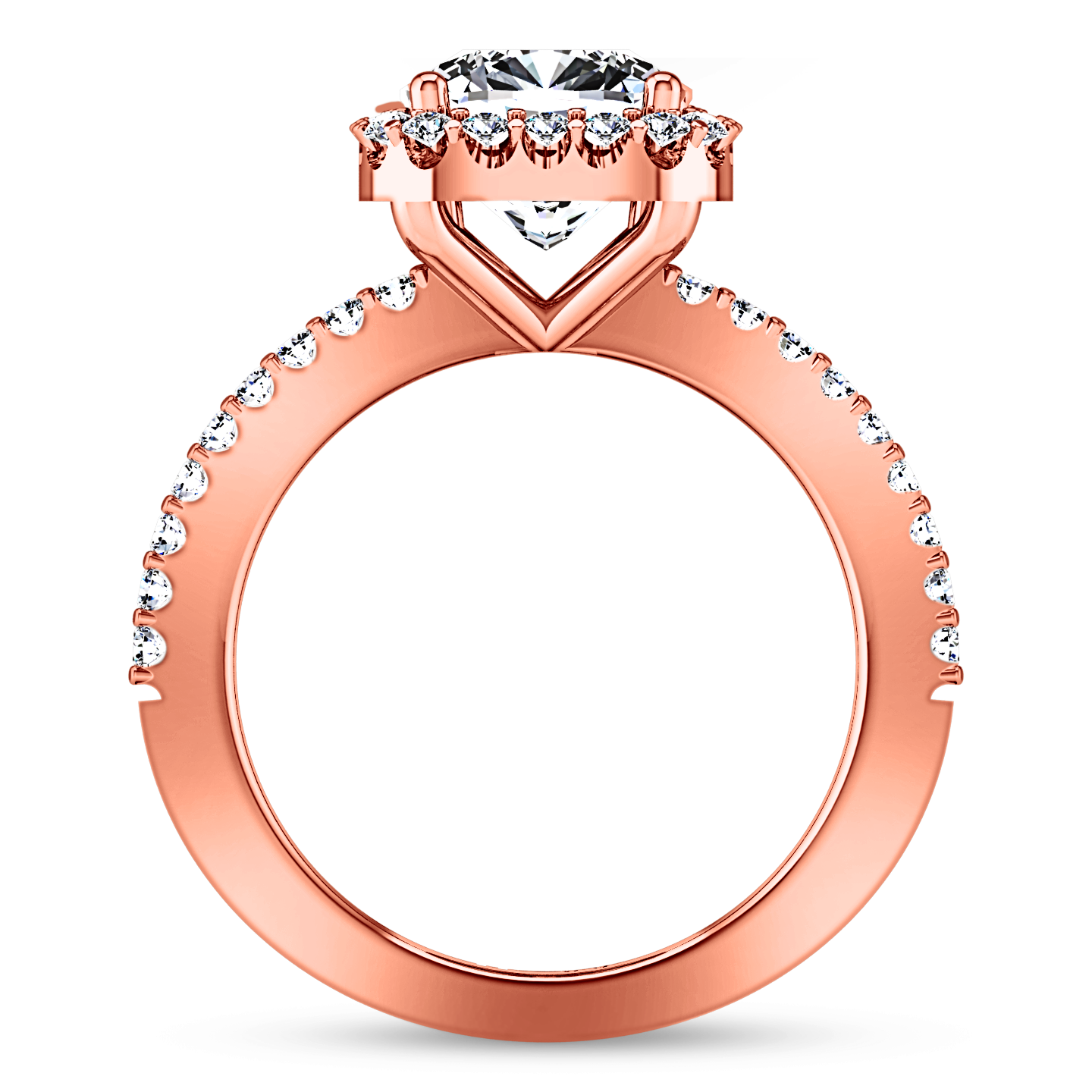 Oval Pink Peach Sapphire Ring Rose Gold Double Halo Diamond Ring | La More Design Oval Pink Peach Sapphire Ring Rose Gold Double Halo Diamond Ring | La More Design