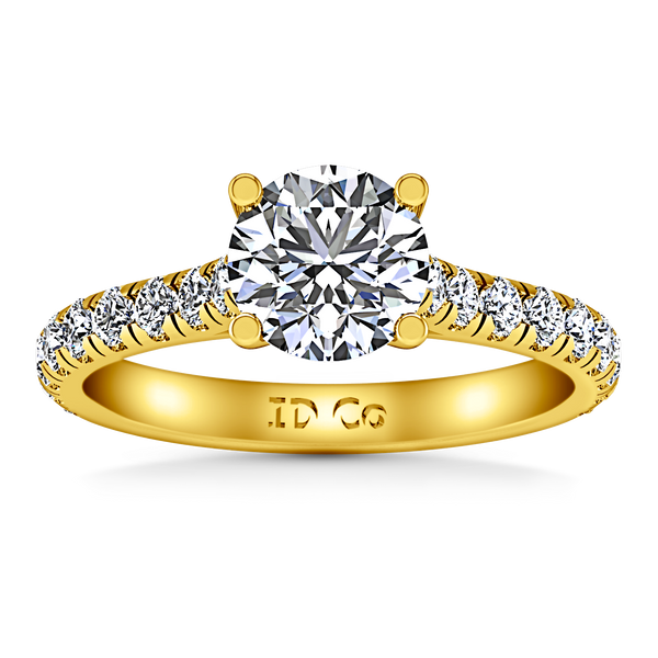 Pave Engagement Ring Anabelle 14K Yellow Gold
