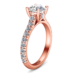 Pave Engagement Ring Anabelle 14K Rose Gold