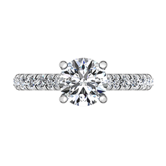 Pave Engagement Ring Anabelle 14K White Gold