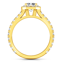 Halo Engagement Ring Irina 14K Yellow Gold