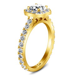 Halo Engagement Ring Irina 14K Yellow Gold