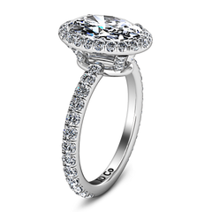 Halo  Engagement Ring Elsa 14K White Gold