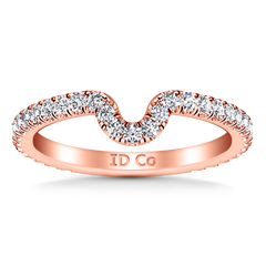 Diamond Wedding Band Elsa 0.58 Cts 14K Rose Gold