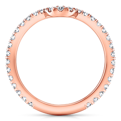Diamond Wedding Band Elsa 0.58 Cts 14K Rose Gold