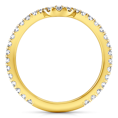 Diamond Wedding Band Elsa 0.58 Cts 14K Yellow Gold