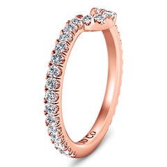 Diamond Wedding Band Elsa 0.58 Cts 14K Rose Gold
