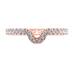 Diamond Wedding Band Elsa 0.58 Cts 14K Rose Gold