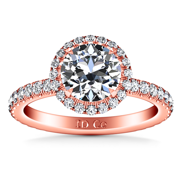 Halo  Engagement Ring Clayton 14K Rose Gold