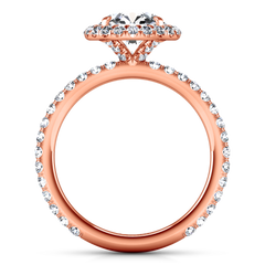 Halo  Engagement Ring Clayton 14K Rose Gold