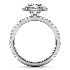 Halo  Engagement Ring Clayton 14K White Gold