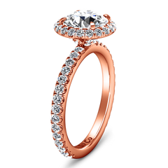 Halo  Engagement Ring Clayton 14K Rose Gold