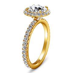 Halo  Engagement Ring Clayton 14K Yellow Gold