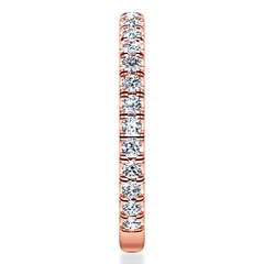 Diamond Wedding Band Clayton 0.55 Cts 14K Rose Gold