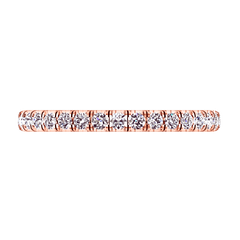 Diamond Wedding Band Clayton 0.55 Cts 14K Rose Gold