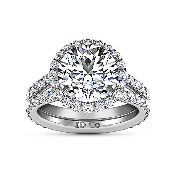 Halo  Engagement Ring Emotion 14K White Gold