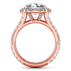 Halo  Engagement Ring Emotion 14K Rose Gold