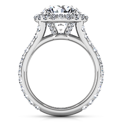 Halo  Engagement Ring Emotion 14K White Gold