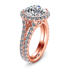 Halo  Engagement Ring Emotion 14K Rose Gold