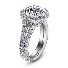 Halo  Engagement Ring Emotion 14K White Gold