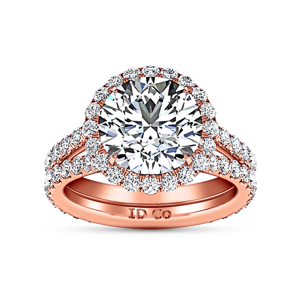 Halo  Engagement Ring Emotion 14K Rose Gold
