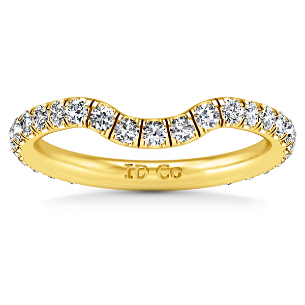 Diamond Wedding Band Emotion 0.58 Cts 14K Yellow Gold
