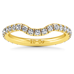 Diamond Wedding Band Emotion 0.58 Cts 14K Yellow Gold