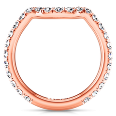Diamond Wedding Band Emotion 0.58 Cts 14K Rose Gold