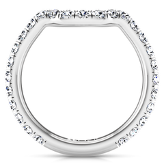 Diamond Wedding Band Emotion 0.58 Cts 14K White Gold