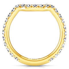 Diamond Wedding Band Emotion 0.58 Cts 14K Yellow Gold