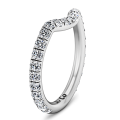 Diamond Wedding Band Emotion 0.58 Cts 14K White Gold