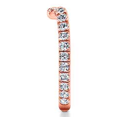 Diamond Wedding Band Emotion 0.58 Cts 14K Rose Gold