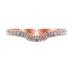 Diamond Wedding Band Emotion 0.58 Cts 14K Rose Gold
