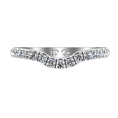 Diamond Wedding Band Emotion 0.58 Cts 14K White Gold