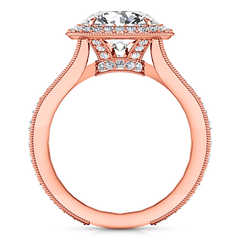 Halo Engagement Ring Anthea 14K Rose Gold