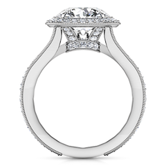 Halo Engagement Ring Anthea 14K White Gold